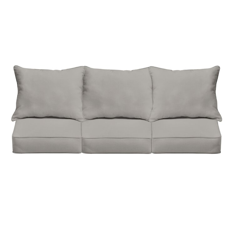 Gray deep clearance seat outdoor cushions